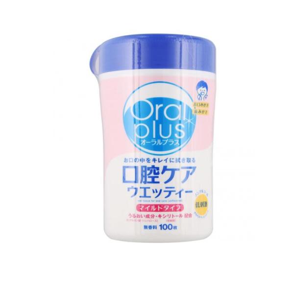 他サイト： 2980円以上で注文可能  オーラルプラス 口腔ケアウエッティー マイルド 100枚入 (1個)の商品画像