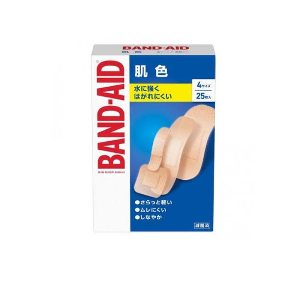 他サイト： 2980円以上で注文可能  BAND-AID(バンドエイド) 肌色 4サイズ(M・ワイド・パッチ・SS) 25枚入 (1個)の商品画像