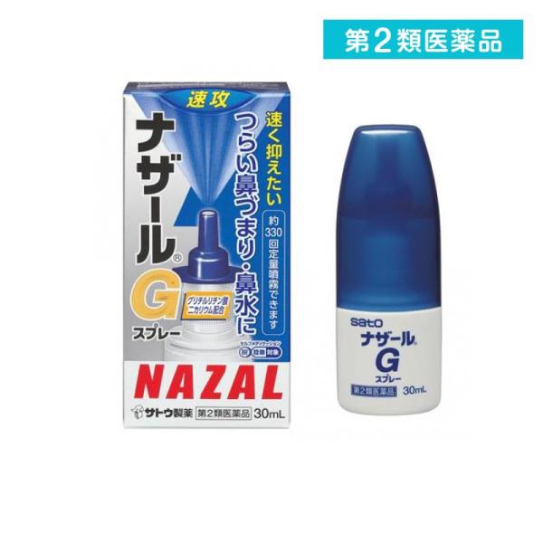 他サイト： 2980円以上で注文可能  第２類医薬品 ナザールGスプレー 鼻炎用点鼻薬 30mL (1個)の商品画像