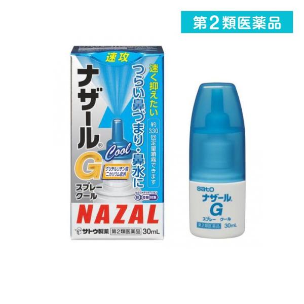 他サイト： 2980円以上で注文可能  第２類医薬品 ナザールGスプレークール 鼻炎用点鼻薬 30mL (1個)の商品画像