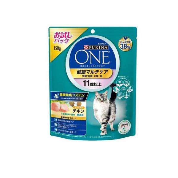他サイト： 2980円以上で注文可能  ピュリナワンキャット 健康マルチケア 11歳以上 チキン お試しパック 150g (1個)の商品画像