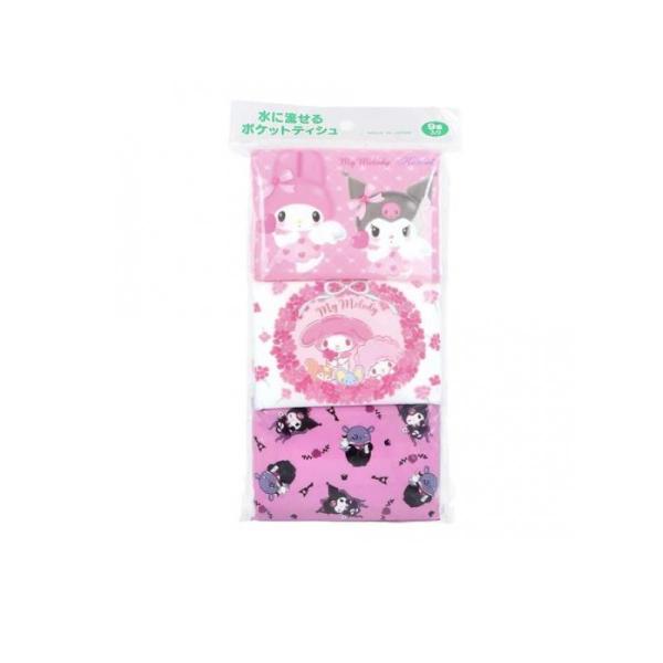 他サイト： 2980円以上で注文可能  水に流せるポケットティシュ マイメロディ&amp;クロミ 9個パック (1個)の商品画像