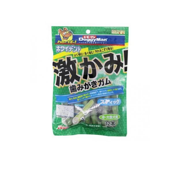 他サイト： 2980円以上で注文可能  ドギーマン ホワイデント 激かみ!歯みがきガム スティック  中・大型犬用 12本入 (1個)の商品画像