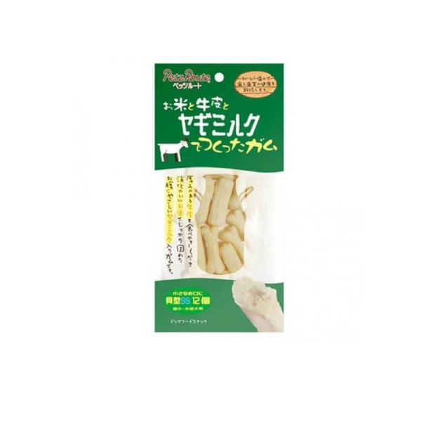 他サイト： 2980円以上で注文可能  ペッツルート お米と牛皮とヤギミルクでつくったガム 骨型SS 超小・小型犬用 12個入 (1個)の商品画像