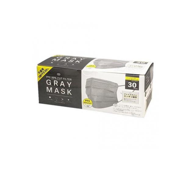 他サイト： 富士 カラーマスク GRAY MASK 30枚 (1個)の商品画像