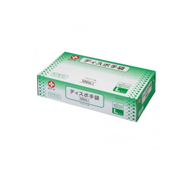 白十字 ディスポ手袋 100枚 (Lサイズ) (1個)