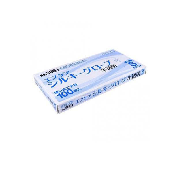 No.3061 エブケアシルキーグローブ 半透明 箱入 Sサイズ 100枚入 (1個)