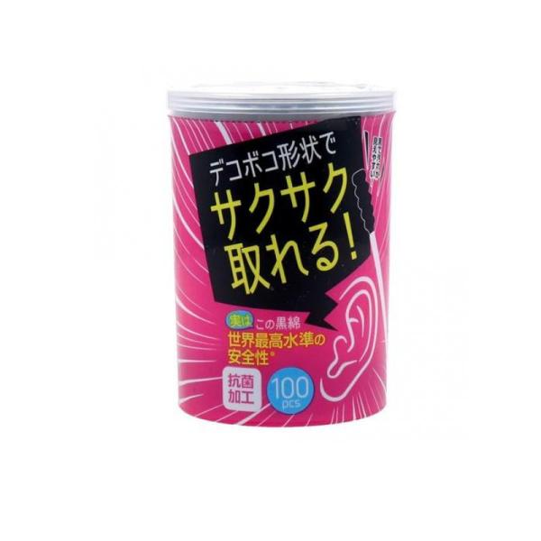 他サイト： 平和メディク ライフ サクサク取れる黒綿棒 100本 (1個)の商品画像