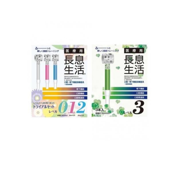 医療用長息生活 トライアルセット 吹き戻し 3種入 (&レベル3 吹き戻し 3本入) (1個)