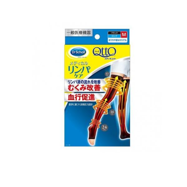 メディキュット メディカルリンパケア ロングソックス つま先なし Mサイズ 1足入 (1個)