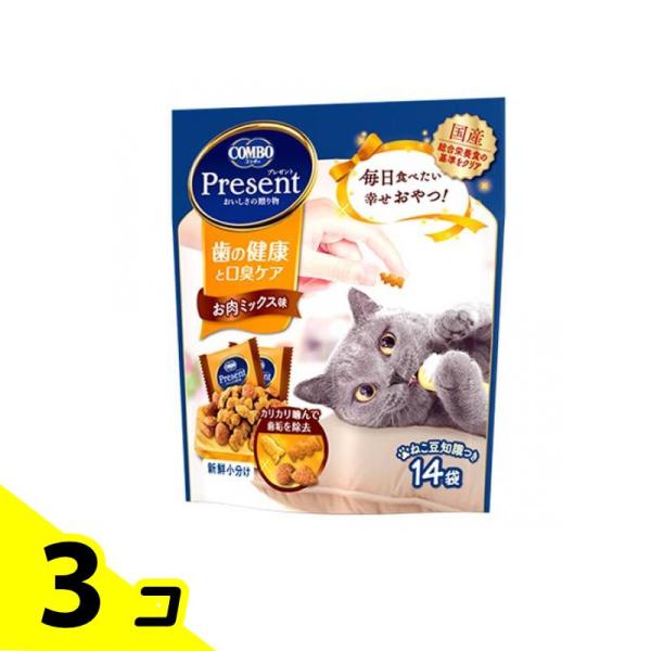 日本ペットフード コンボ プレゼント キャット おやつ 歯の健康と口臭ケア お肉ミックス味 42g ×3個