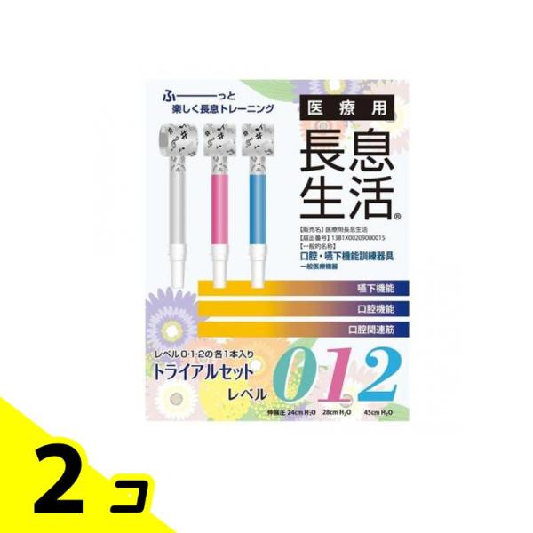 医療用長息生活 トライアルセット 吹き戻し 3種入 (レベル0・1・2の各1本入) 2個セット