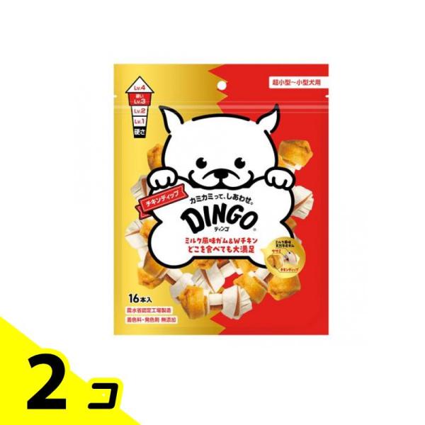 ディンゴ DINGO チキンディップ 天然牛皮 8本入×12点 DINGO ディンゴ 犬用 チキンディップ 16本入 2個セット : みんなのお薬