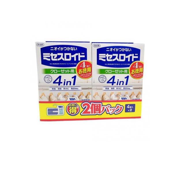 他サイト： ミセスロイド クローゼット用 1年防虫 無香タイプ 8個入 (4個入×2個パック) (1個)の商品画像