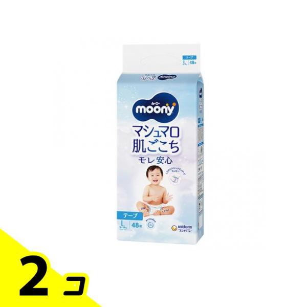 moony ムーニー マシュマロ肌ごこちモレ安心 おむつ テープ Lサイズ 9