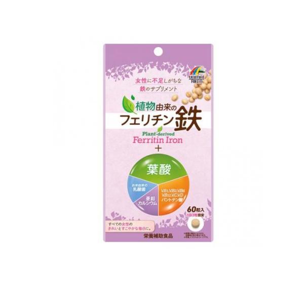 植物由来のフェリチン鉄+葉酸 サプリメント 60粒入 (1個)