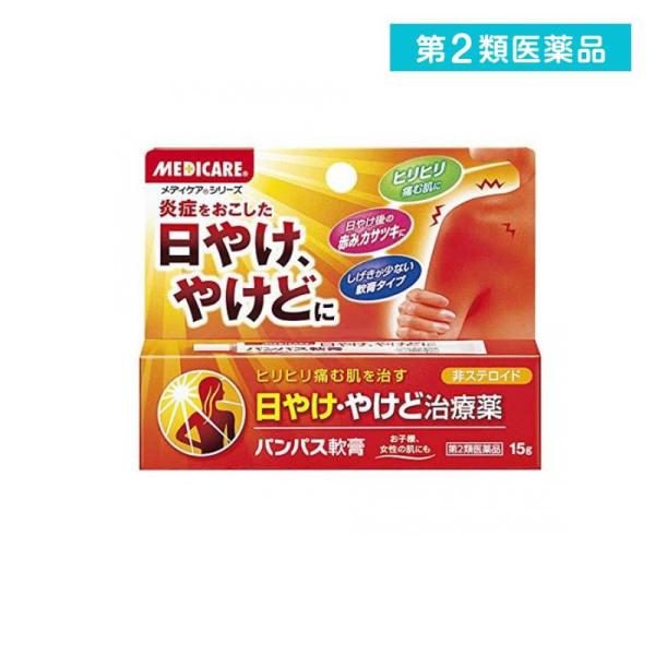 他サイト： 第２類医薬品 パンパス軟膏 15g 傷薬 塗り薬 日焼け やけど 火傷 治療薬 炎症 皮膚疾患 市販 非ステロイド (1個)の商品画像