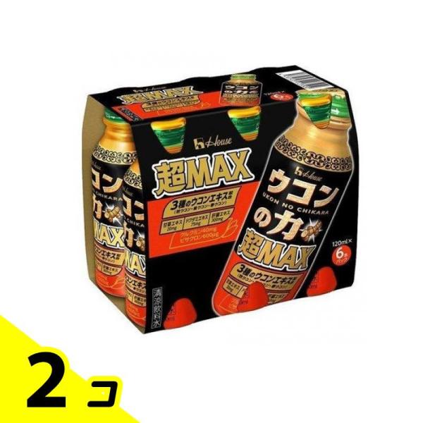 他サイト： ハウス ウコンの力 超MAX(マックス) ドリンク 120mL× 6本 (パック) 2個セットの商品画像