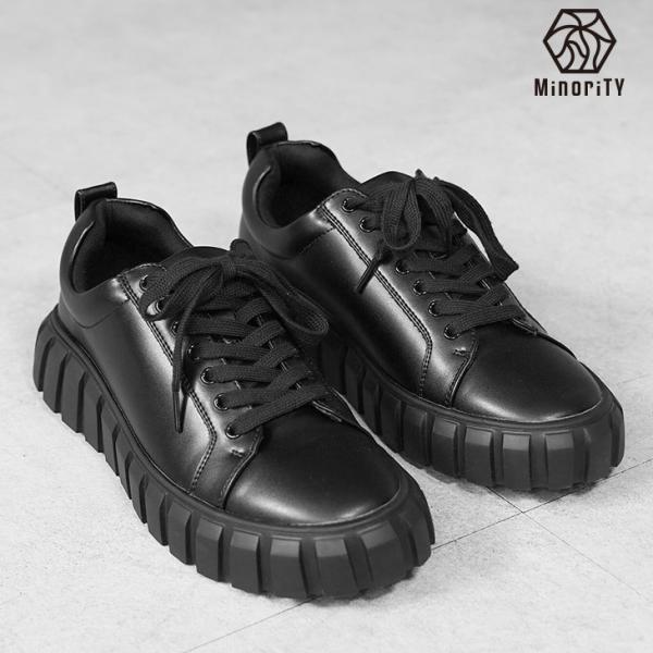 MinoriTY（マイノリティ） 【送料無料】 スニーカー メンズ 厚底 黒