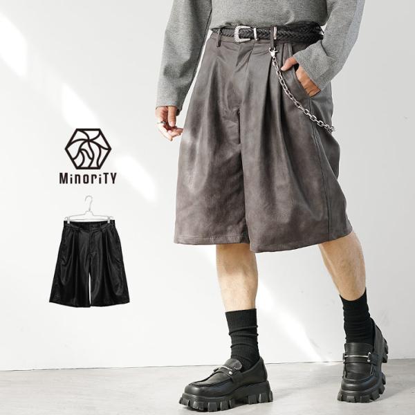 MinoriTY（マイノリティ） ハーフパンツ メンズ ショーツ レザー