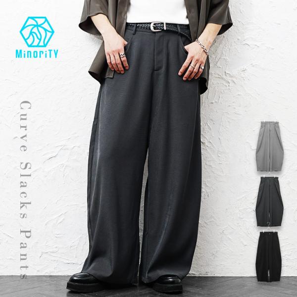 MinoriTY（マイノリティ） スラックス メンズ ワイドパンツ カーブ