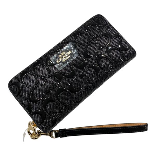 COACH（コーチ） 長財布 レディース パテントレザー シグネチャー