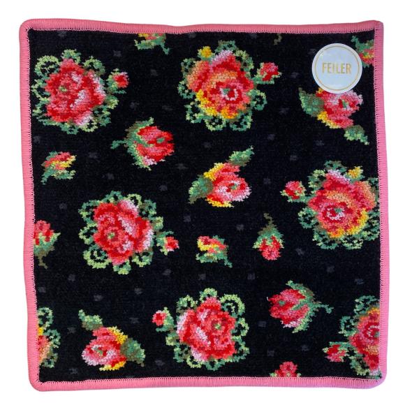 feiler（フェイラー） タオルハンカチ 25cm レーシーローズドット LACY