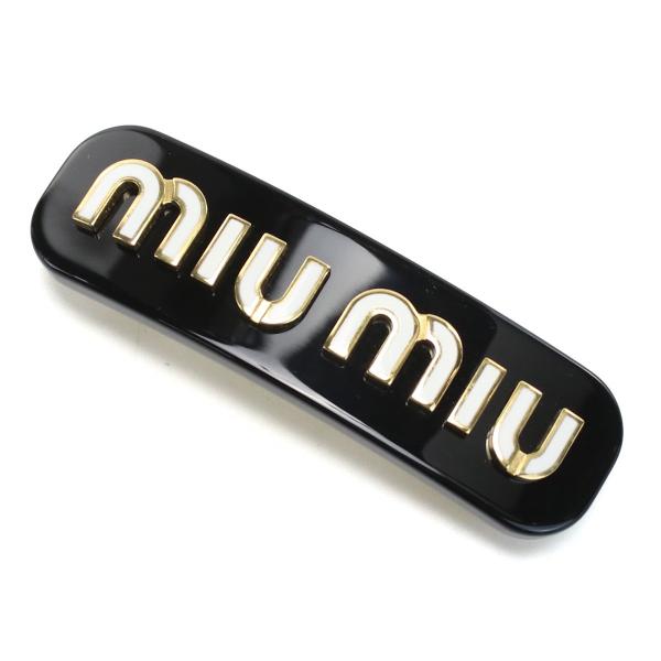 miumiuヘアバレッタ miu ミュウミュウ MIUMIU バレッタ ブランド ロゴ ヘアクリップ