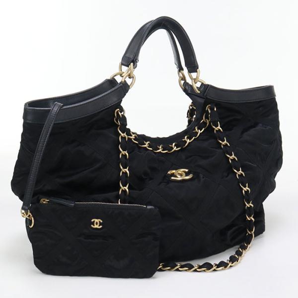 残り2点❤ CHANEL❤ 非売品 チェーン2way トートバッグ ブラック シャネル マトラッセ 2WAYチェーントートバッグ 黒 レディース