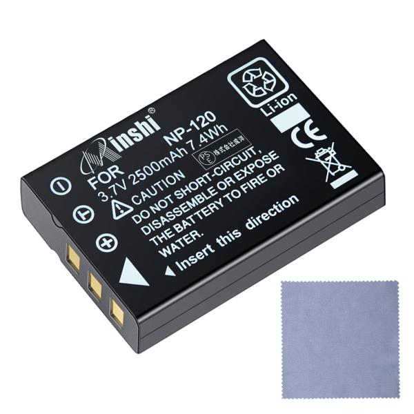 【クロス付き】 minshi FUJIFILM Optio MX4  NP-120 対応 互換バッテリー 2000mAh  高品質交換用バッテリー