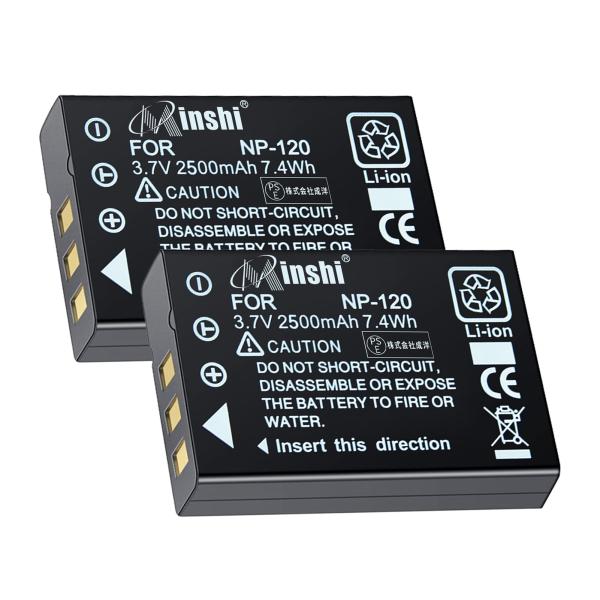 【２個セット】minshi FUJIFILM Caplio G4 wide 対応 互換バッテリー 2500mAh PSE認定済 高品質NP-120交換用バッテリー