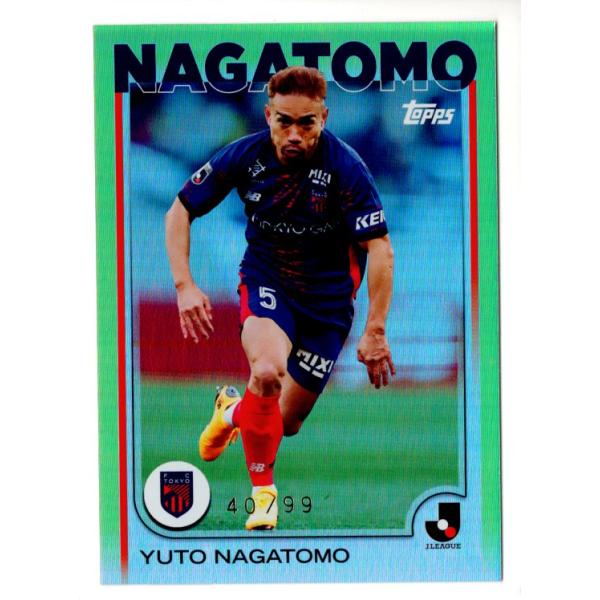 25TOPPS Jリーグ 長友佑都 Green Foil 99枚限定 : スポーツカード