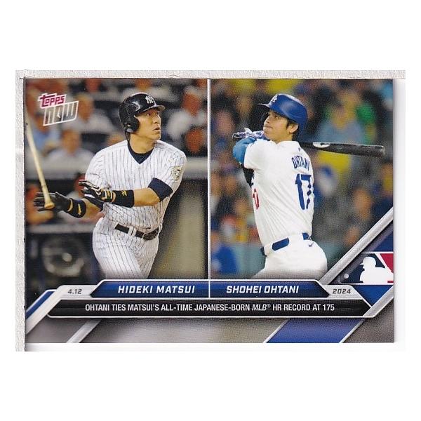 【非売品】10枚限定 シリアル MLB TOPPS NOW 大谷翔平 松井秀喜 大谷翔平 / 松井秀喜 2024 TOPPS NOW #70 日本人通算ホームラン記録