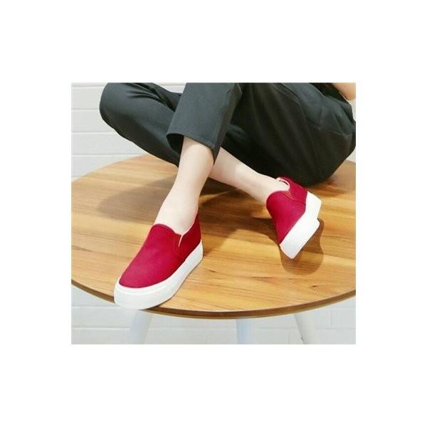 スリッポンレディーススニーカー春シューズ厚底カジュアルフラットシューズ春夏靴 Xkundust Dvexg618 Minto 通販 Yahoo ショッピング