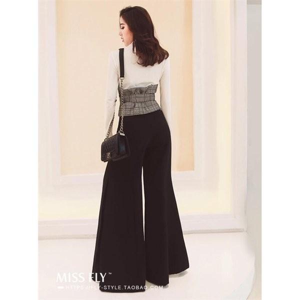 フレアパンツ裾広いワイドパンツフリルガウチョパンツロング丈ガウチョパンツパンツ春レディース美脚効果 Xkundust Ndurm236 Minto 通販 Yahoo ショッピング