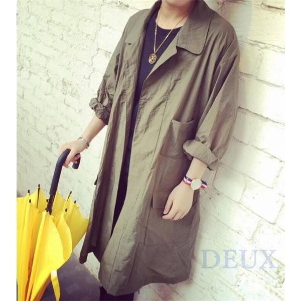 トレンチコートメンズ薄手ロング丈アウター秋uvカットラッシュガードジャケット夏 Xkuneed Voujn381 Minto 通販 Yahoo ショッピング