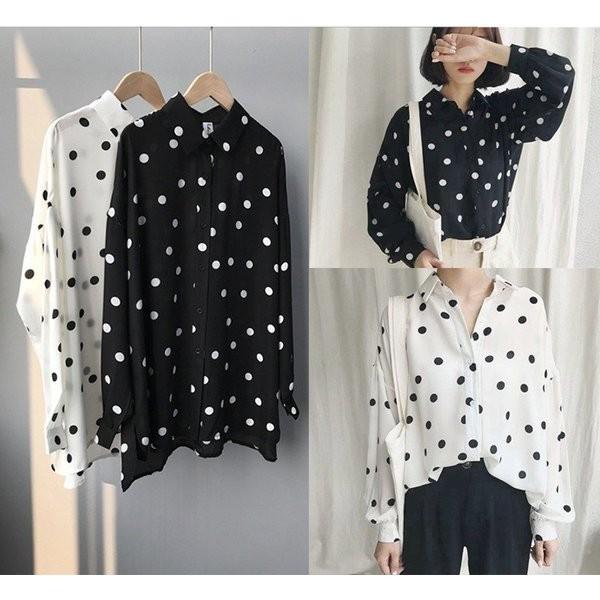 ブラウス体型カバーシャツブラウストップスレディース水玉ドットブラウスオシャレゆったりwcs050 Xkuneen Wzkme275 Minto 通販 Yahoo ショッピング