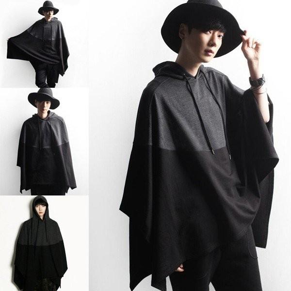 プルオーバーパーカープルオーバーケープマントメンズポンチョパーカーバイカラー大きいサイズアウターフード付き個性的男性お兄系秋冬薄手 Xkunlus Gzorj145 Minto 通販 Yahoo ショッピング