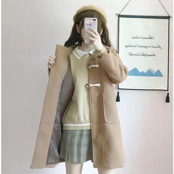 ダッフルコートレディースロングコート秋冬アウターコートレディース冬ラシャコート通学可愛い Xkunsel Maubn957 Minto 通販 Yahoo ショッピング