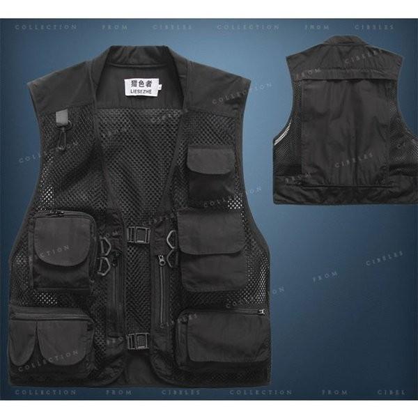 ベスト釣りベスト多機能ポケット多いメンズアウトドアメッシュカジュアルカメラマン作業服釣り撮影登山旅行 Dejapan Bid And Buy Japan With 0 Commission