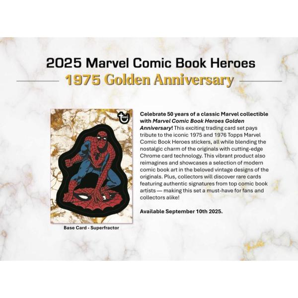 2025 TOPPS MARVEL COMIC HEROES 1975 GOLDEN ANNIVERSARY[1ボックス