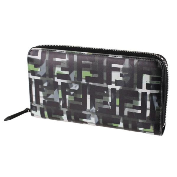 FENDI フェンディ 長財布 デカロゴ カモフラ 迷彩 メンズ 財布