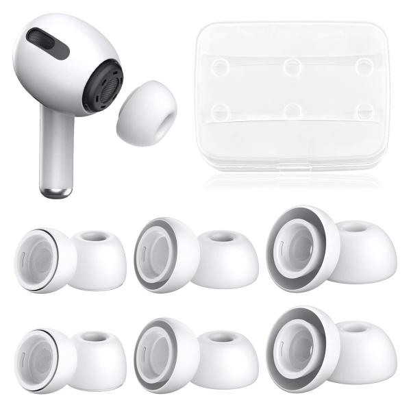 AirPods Pro イヤーピース S/M/Lサイズ各1ペア 交換用 シリコン イヤーチップ 第1/2世代 対応 イヤーピース ノイズキャ