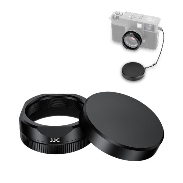 JJC Fujifilm X-half用レンズフード + レンズキャップ 富士フイルム X ハーフ X-HF1 対応 F-XHFUVフィルタ