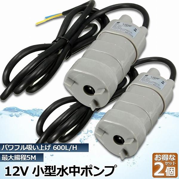 爆買 水中ポンプ12v 2個セット 海水 小型 水道水 地下水 排水ポンプ 