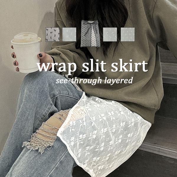 ラップスカート レイヤードラップスカート SNS話題スカート 巻き