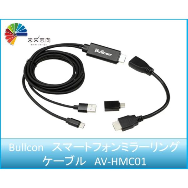 スマートフォンミラーリングケーブル【AV-HMC01】Bullcon