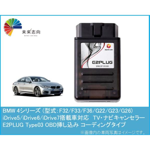 BMW 4シリーズ (型式：F32/F33/F36/G22/G23/G26) TV・ナビキャンセラー アルトポルテ E2PLUG Type03 (コーディング 走行中 テレビキット)