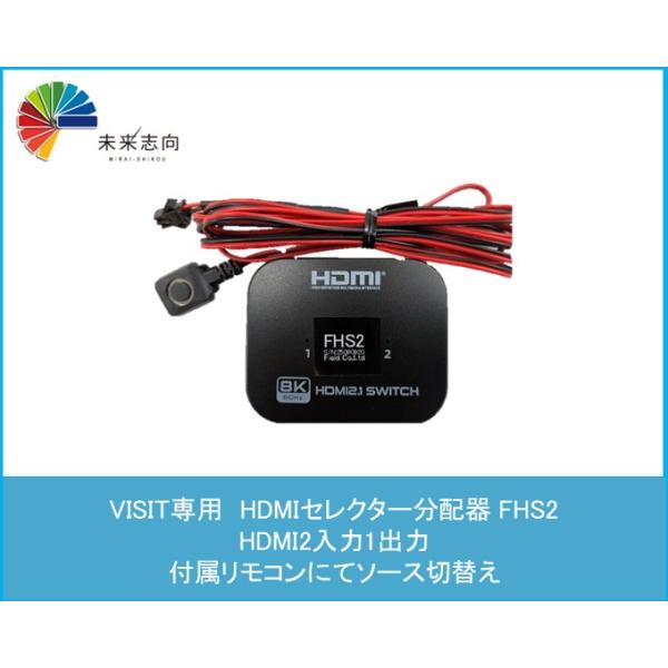 VISIT専用 HDMIセレクター FHS2  ELA-HA・ELA-H3等のHDMI1系統入力モデルに2系統入力できます。
