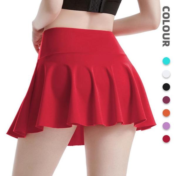 テニスウェア レディース スカート スポーツウェア ミニスカート スコート インナーパンツ付き ゴルフ ランニング ヨガウェア